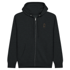 Sweat zippé en coton brodé du monogramme RS — Maison Sahari
