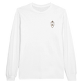 T-shirt à manches longues brodé du monogramme RS, coloris blanc — Maison Sahari