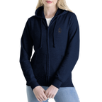 Sweat zippé en coton brodé du monogramme RS — Maison Sahari