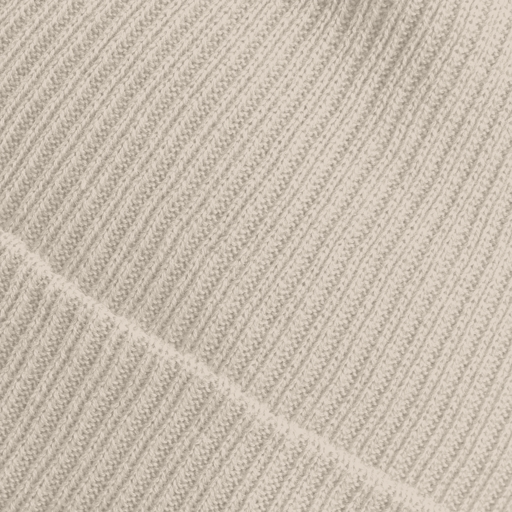 Bonnet côtelé en coton bio brodé du monogramme RS — Maison Sahari