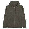 Sweat zippé en coton brodé du monogramme RS — Maison Sahari