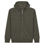 Sweat zippé en coton brodé du monogramme RS — Maison Sahari