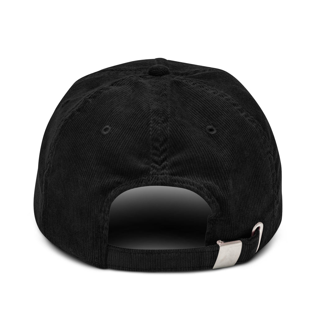 Casquette en velours côtelé Noir, vue de dos — Maison Sahari