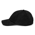 Casquette en velours côtelé Noir, vue de côté — Maison Sahari