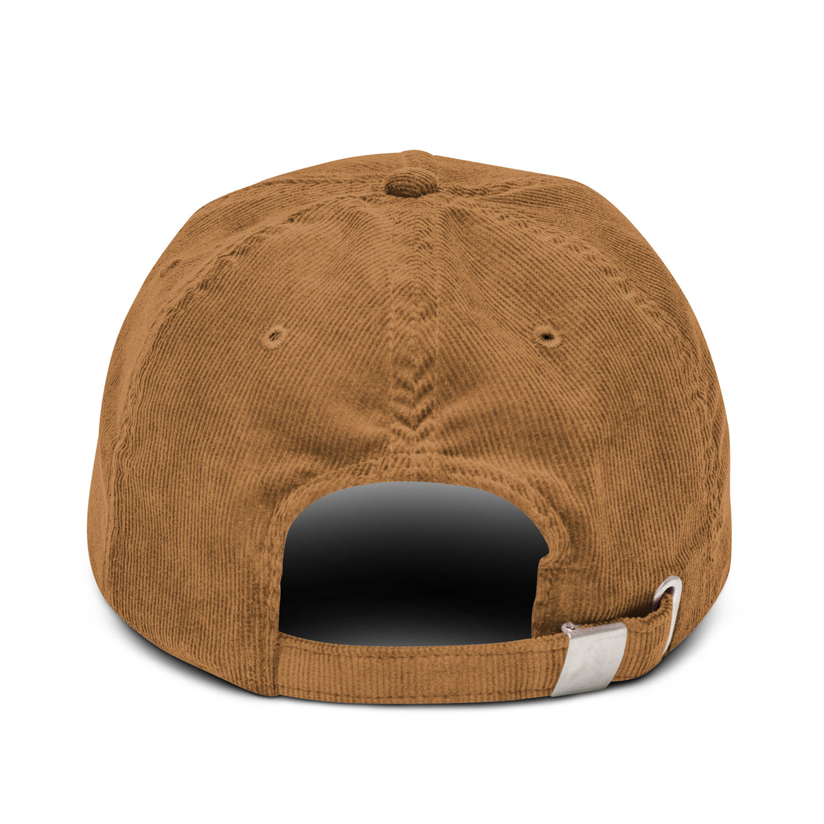 Casquette en velours côtelé Camel, vue de dos — Maison Sahari