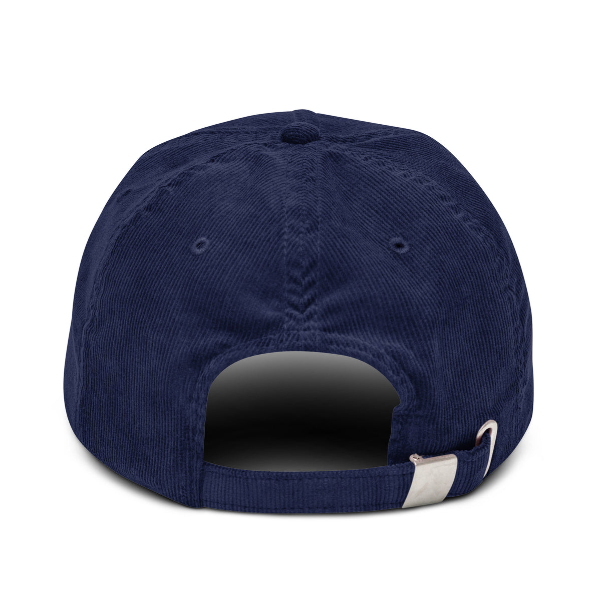 Casquette en velours côtelé Marine, vue de dos — Maison Sahari