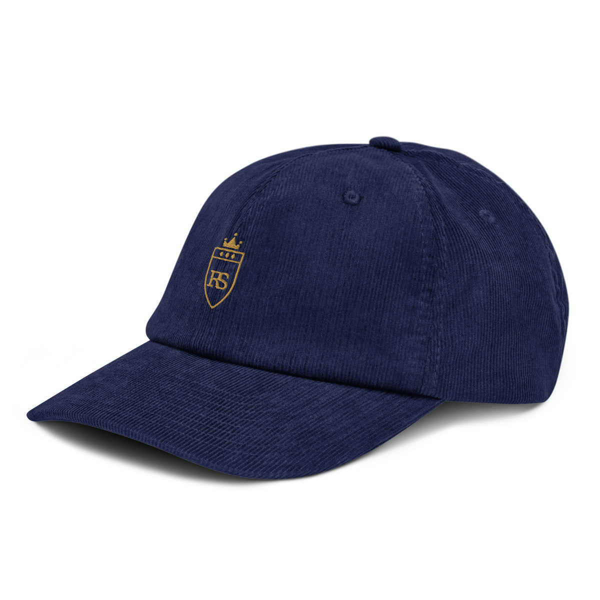 Casquette en velours côtelé Marine, vue de côté — Maison Sahari