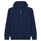 Sweat zippé en coton brodé du monogramme RS — Maison Sahari