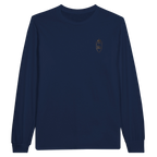 T-shirt à manches longues brodé du monogramme RS, coloris marine — Maison Sahari