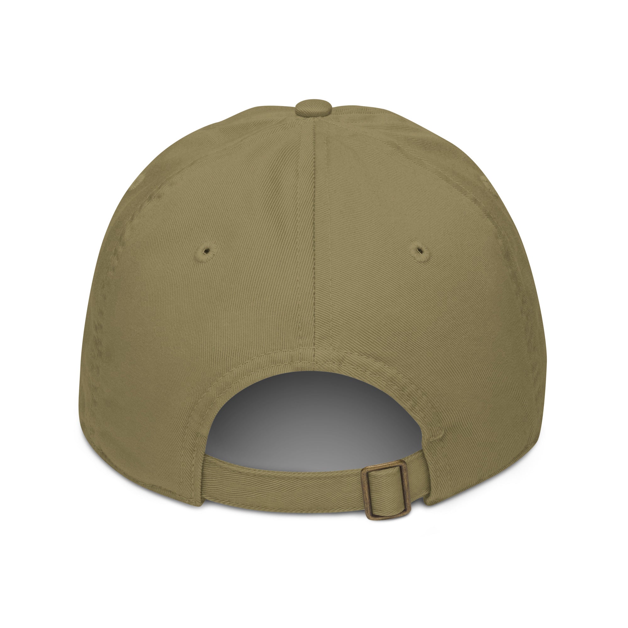 Casquette brodée du monogramme RS, coloris vert jungle, vue de dos — Maison Sahari