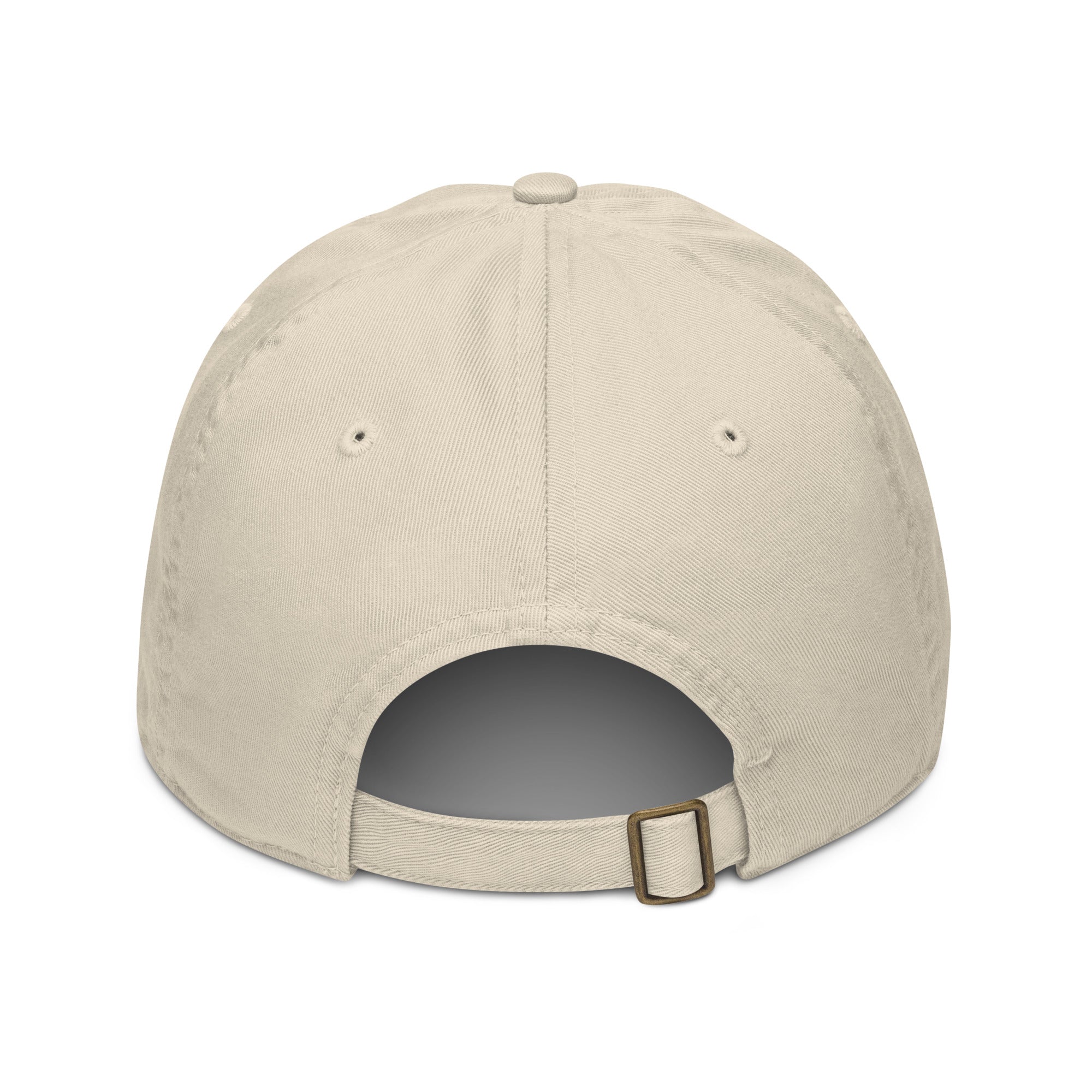 Casquette brodée du monogramme RS, coloris écru, vue de dos — Maison Sahari