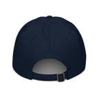 Casquette brodée du monogramme RS, coloris bleu pacifique, vue de dos — Maison Sahari