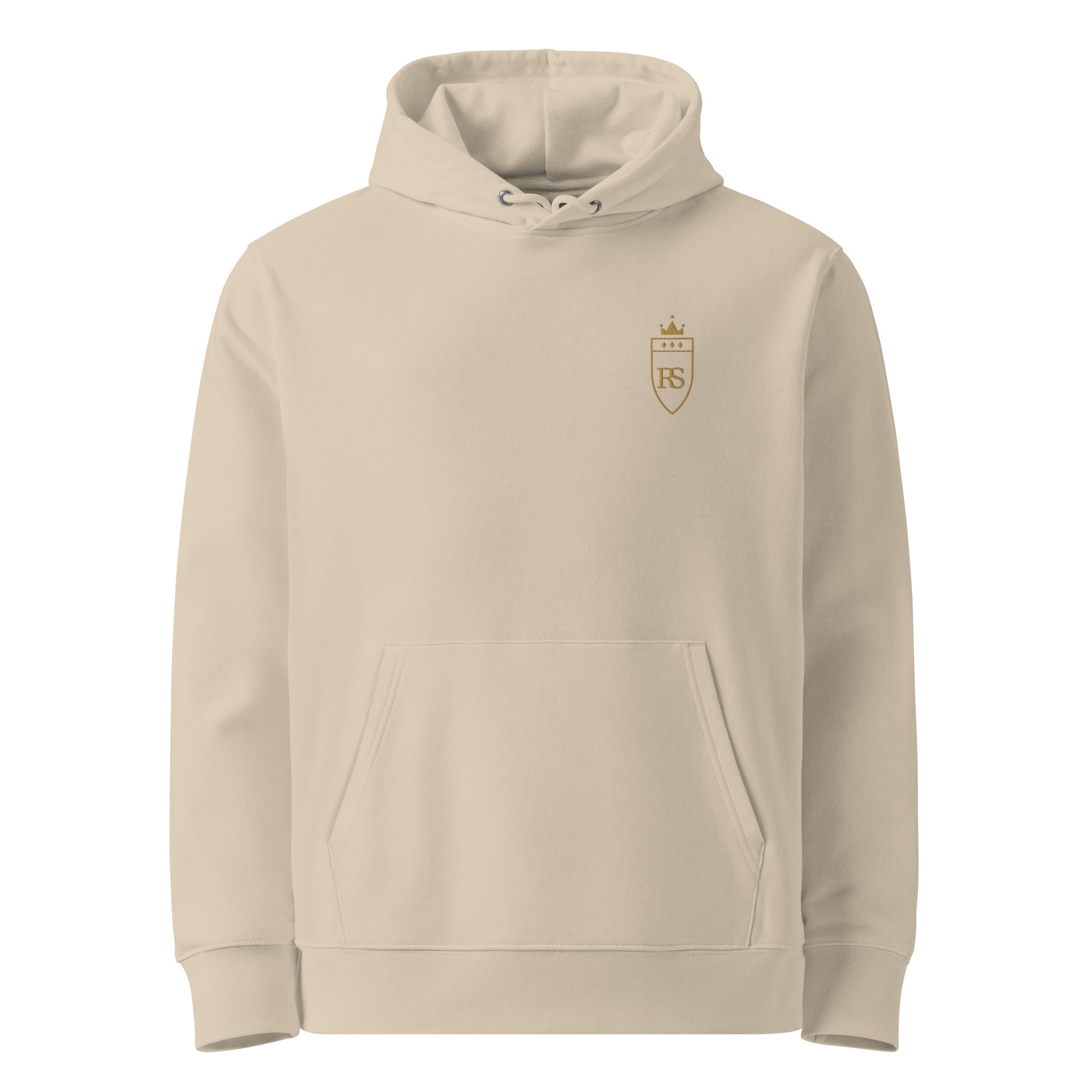 Sweat à capuche en coton bio brodé du monogramme RS — Maison Sahari