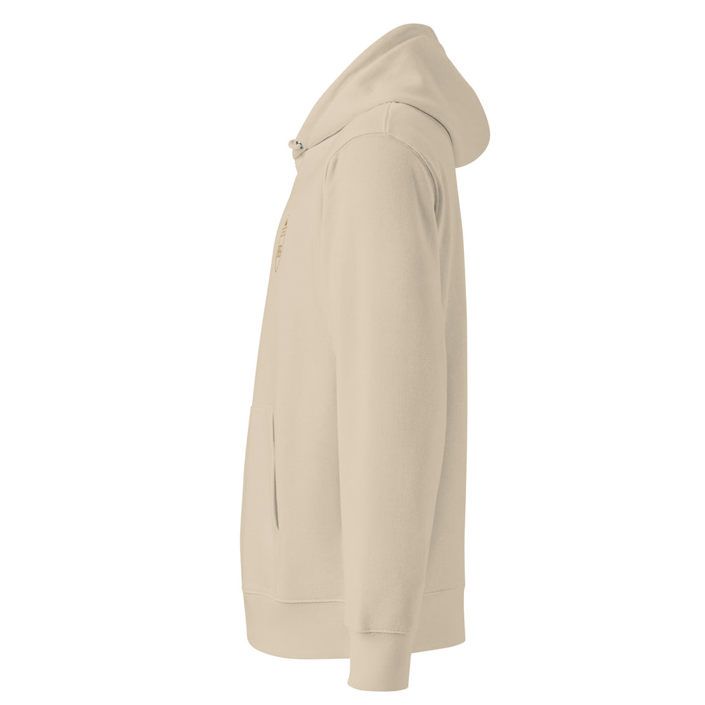 Sweat à capuche en coton bio brodé du monogramme RS — Maison Sahari