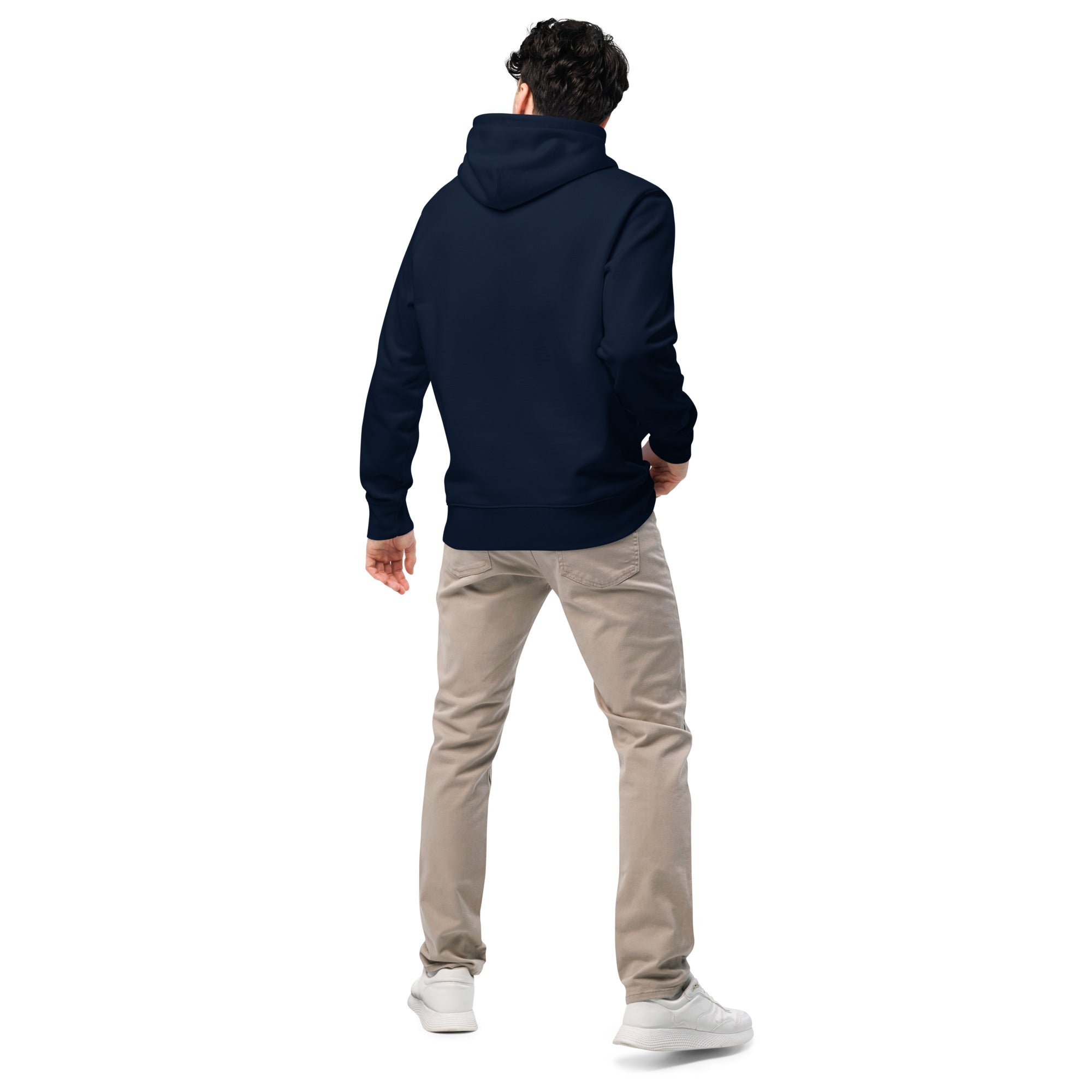 Sweat à capuche en coton bio brodé du monogramme RS — Maison Sahari