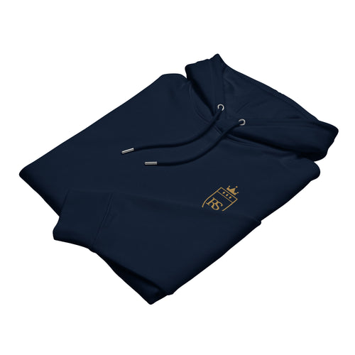 Sweat à capuche en coton bio brodé du monogramme RS — Maison Sahari