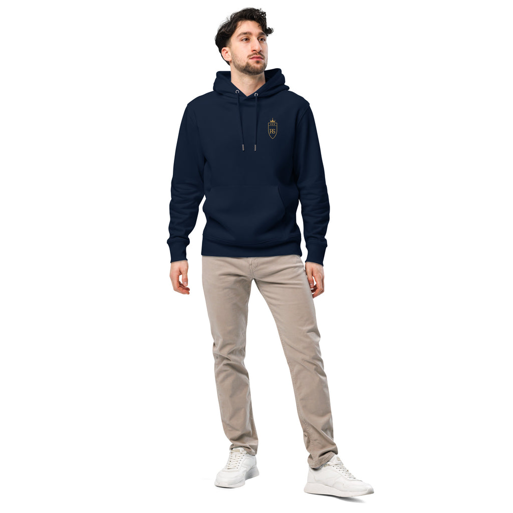 Sweat à capuche en coton bio brodé du monogramme RS — Maison Sahari