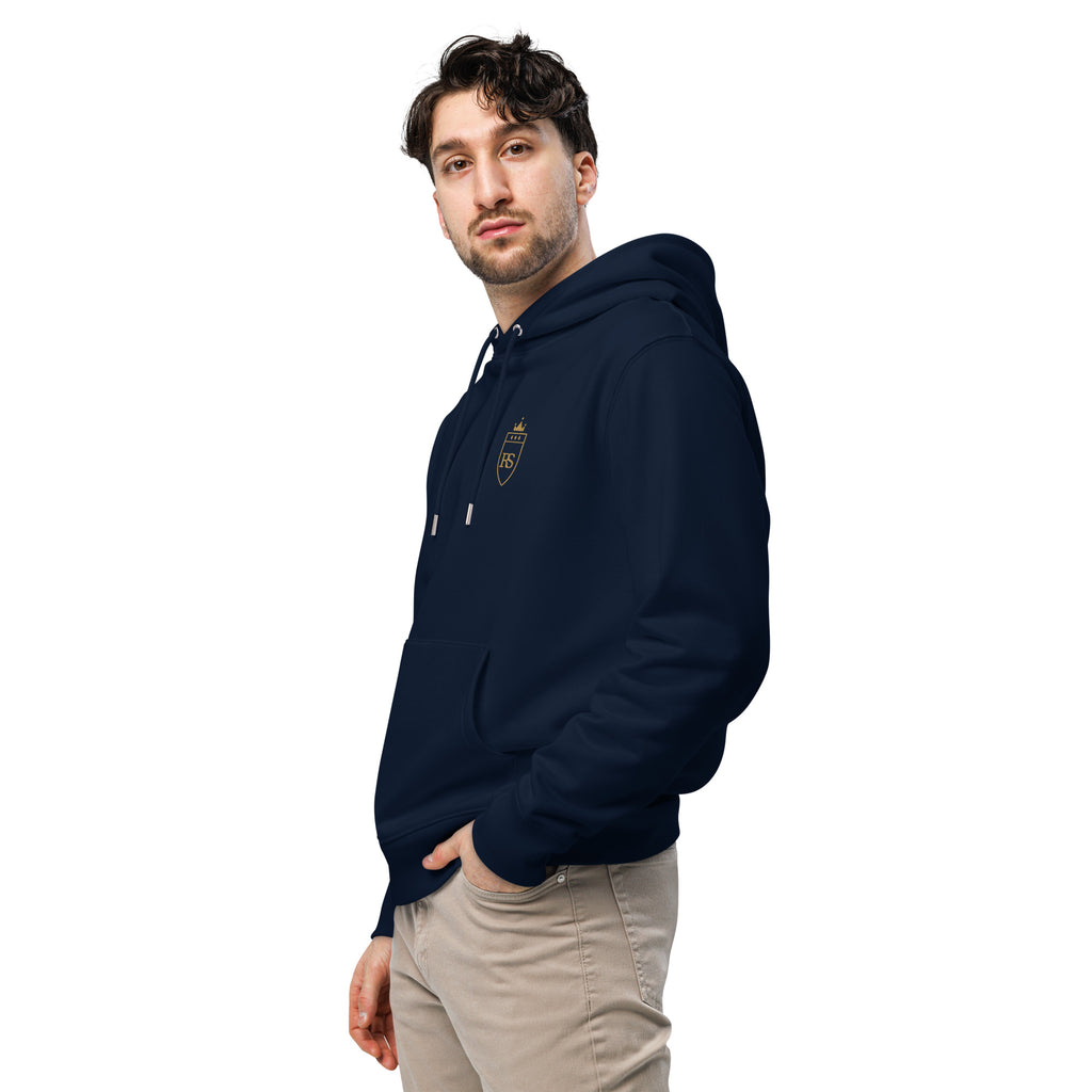Sweat à capuche en coton bio brodé du monogramme RS — Maison Sahari