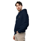 Sweat à capuche en coton bio brodé du monogramme RS — Maison Sahari
