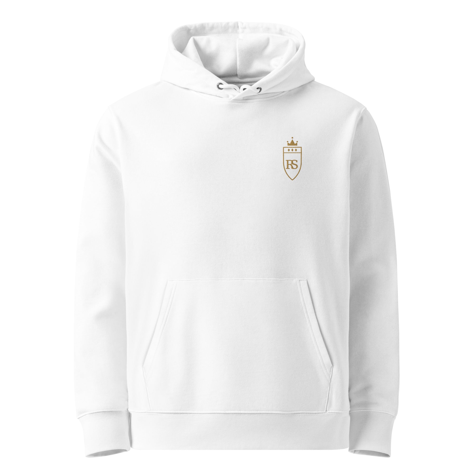 Sweat à capuche en coton bio brodé du monogramme RS — Maison Sahari