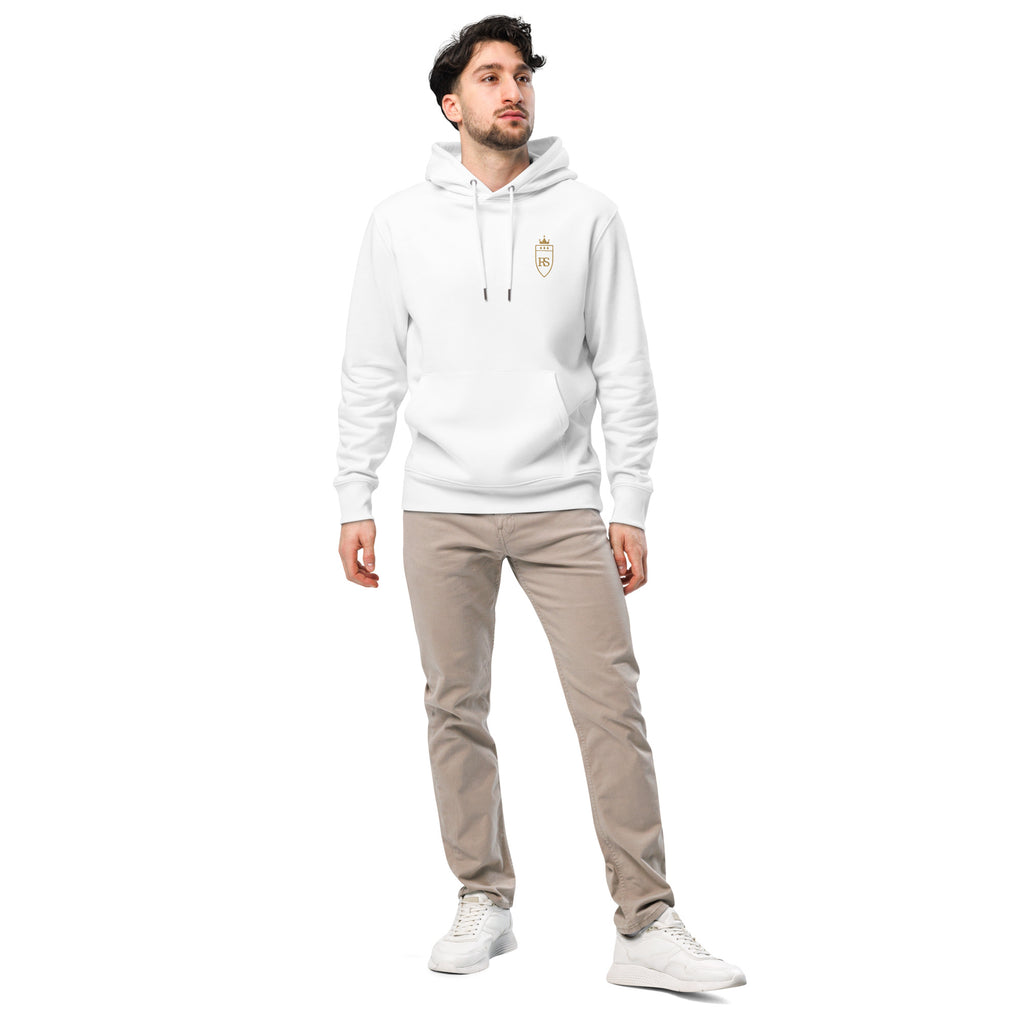 Sweat à capuche en coton bio brodé du monogramme RS — Maison Sahari