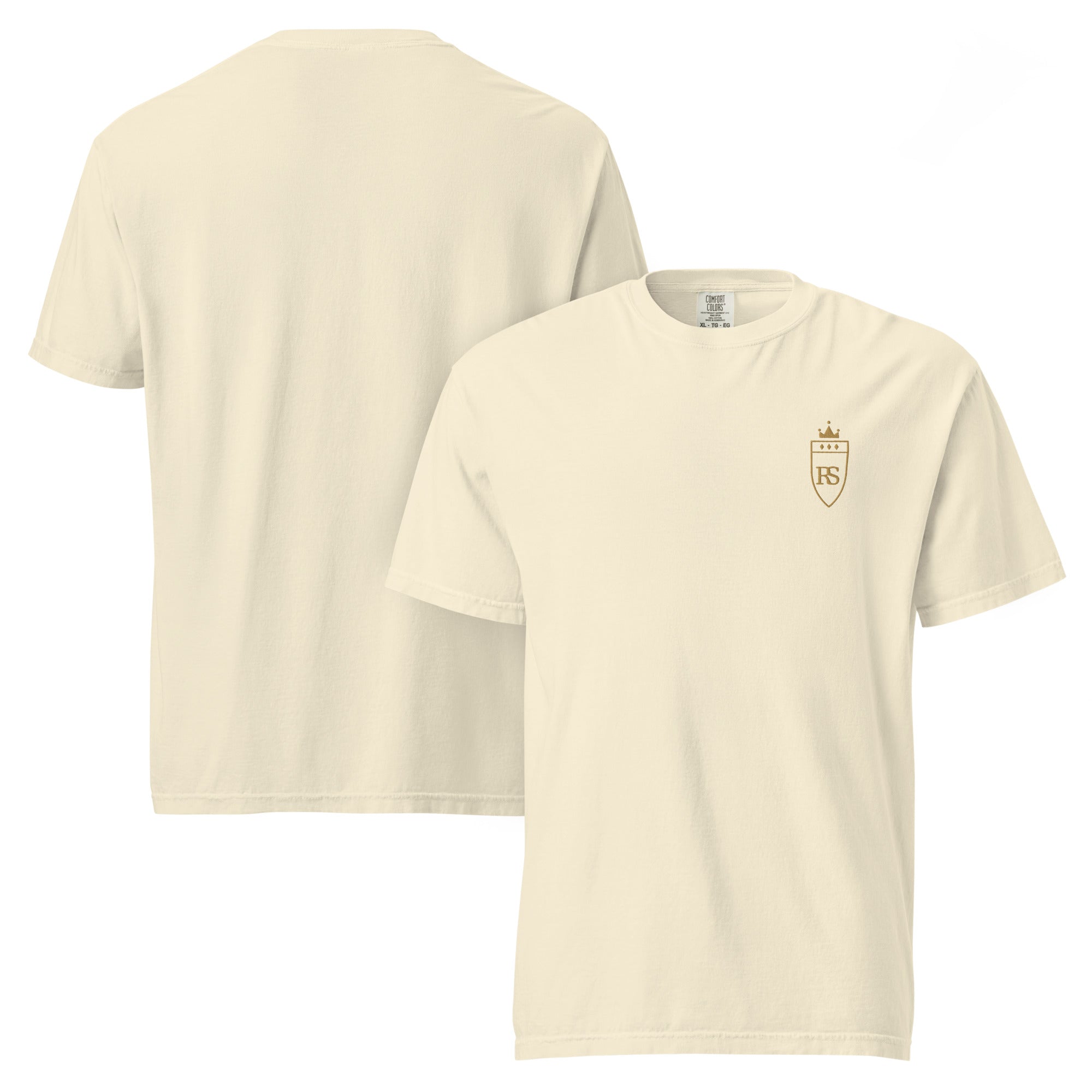 T-shirt en coton lourd brodé du monogramme RS — Maison Sahari