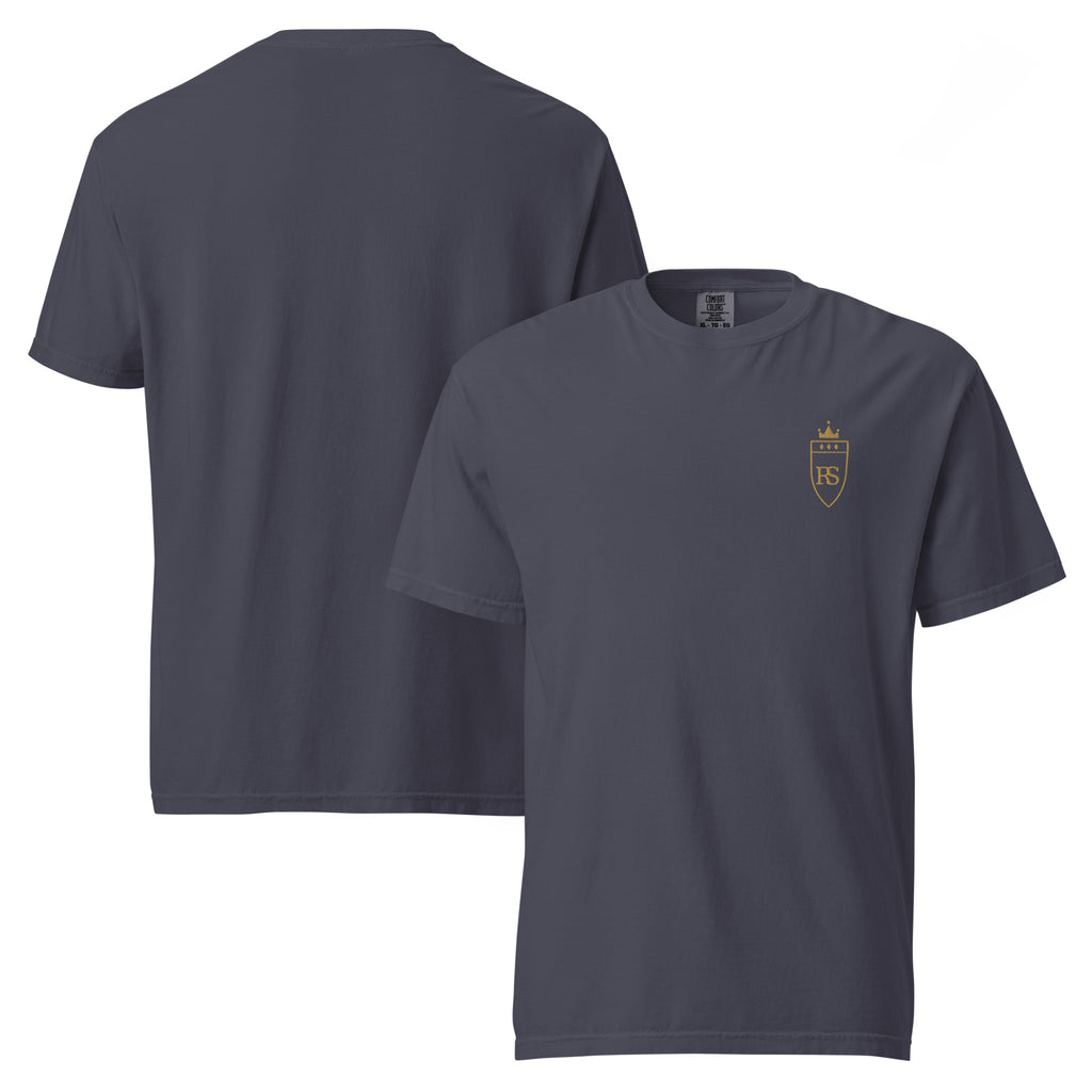 T-shirt en coton lourd brodé du monogramme RS — Maison Sahari