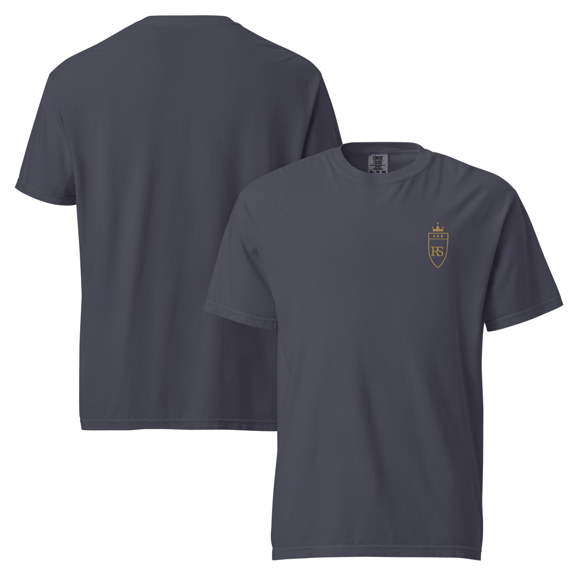 T-shirt en coton lourd brodé du monogramme RS — Maison Sahari