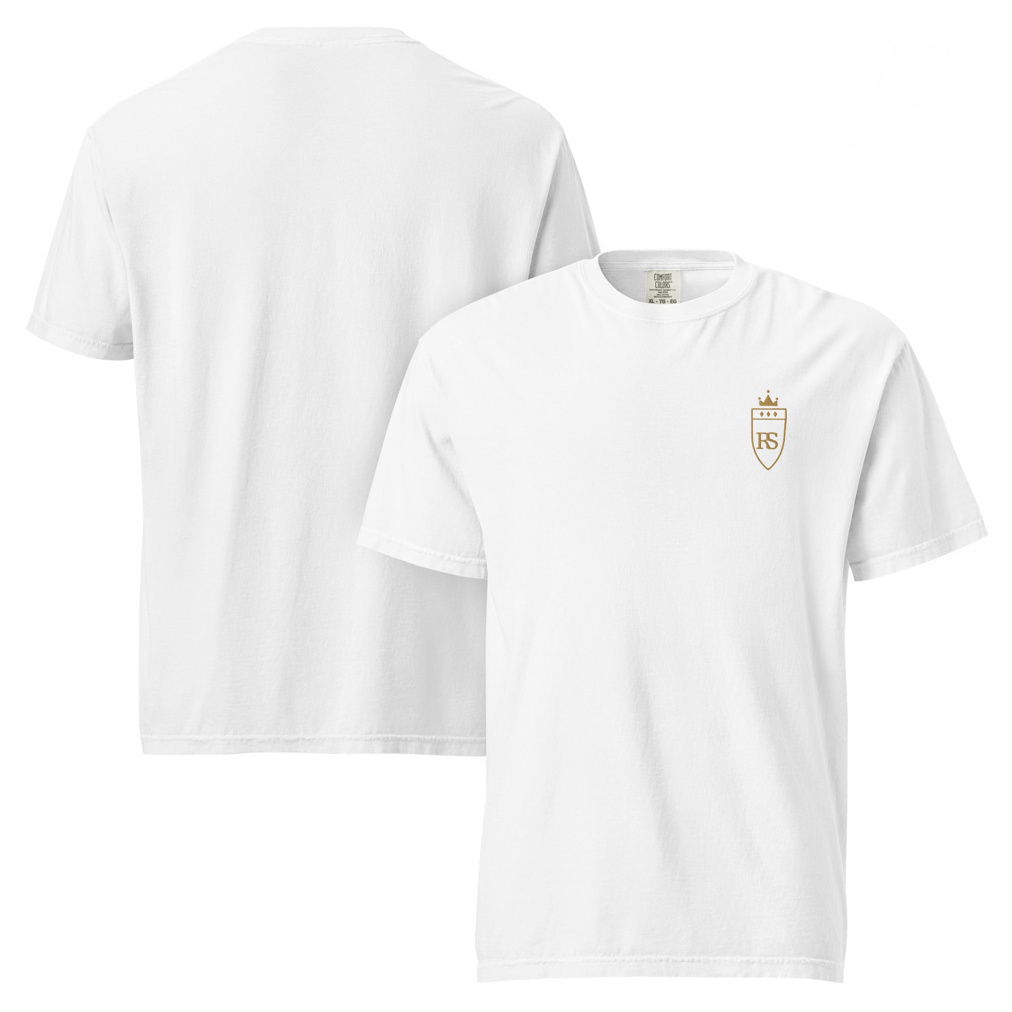 T-shirt en coton lourd brodé du monogramme RS — Maison Sahari