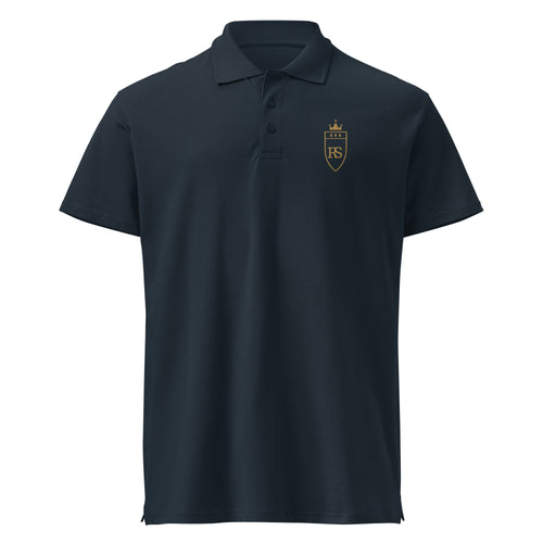Polo piqué brodé du monogramme RS — Maison Sahari, quiet luxury