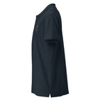 Polo piqué brodé du monogramme RS — Maison Sahari, quiet luxury