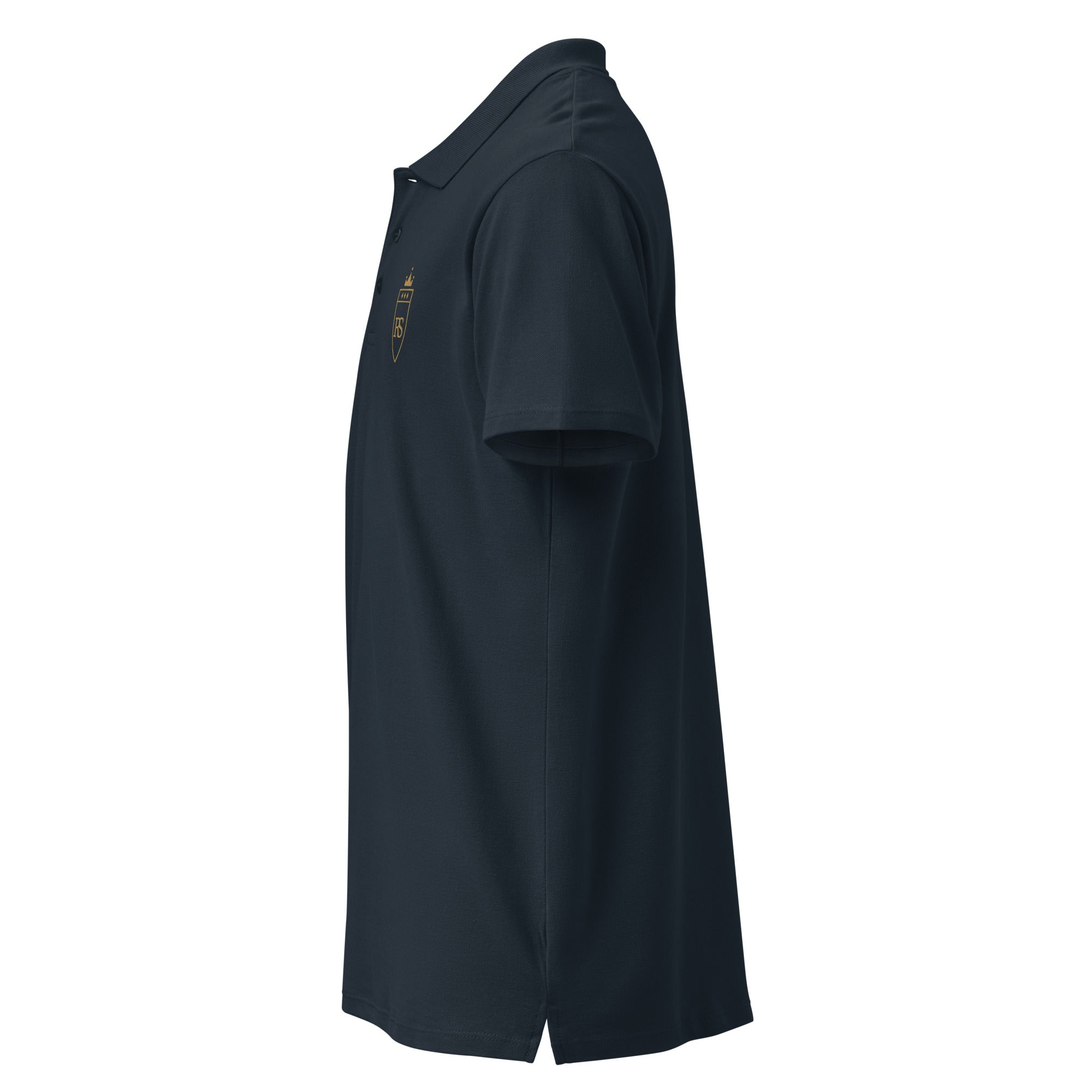 Polo piqué brodé du monogramme RS — Maison Sahari, quiet luxury