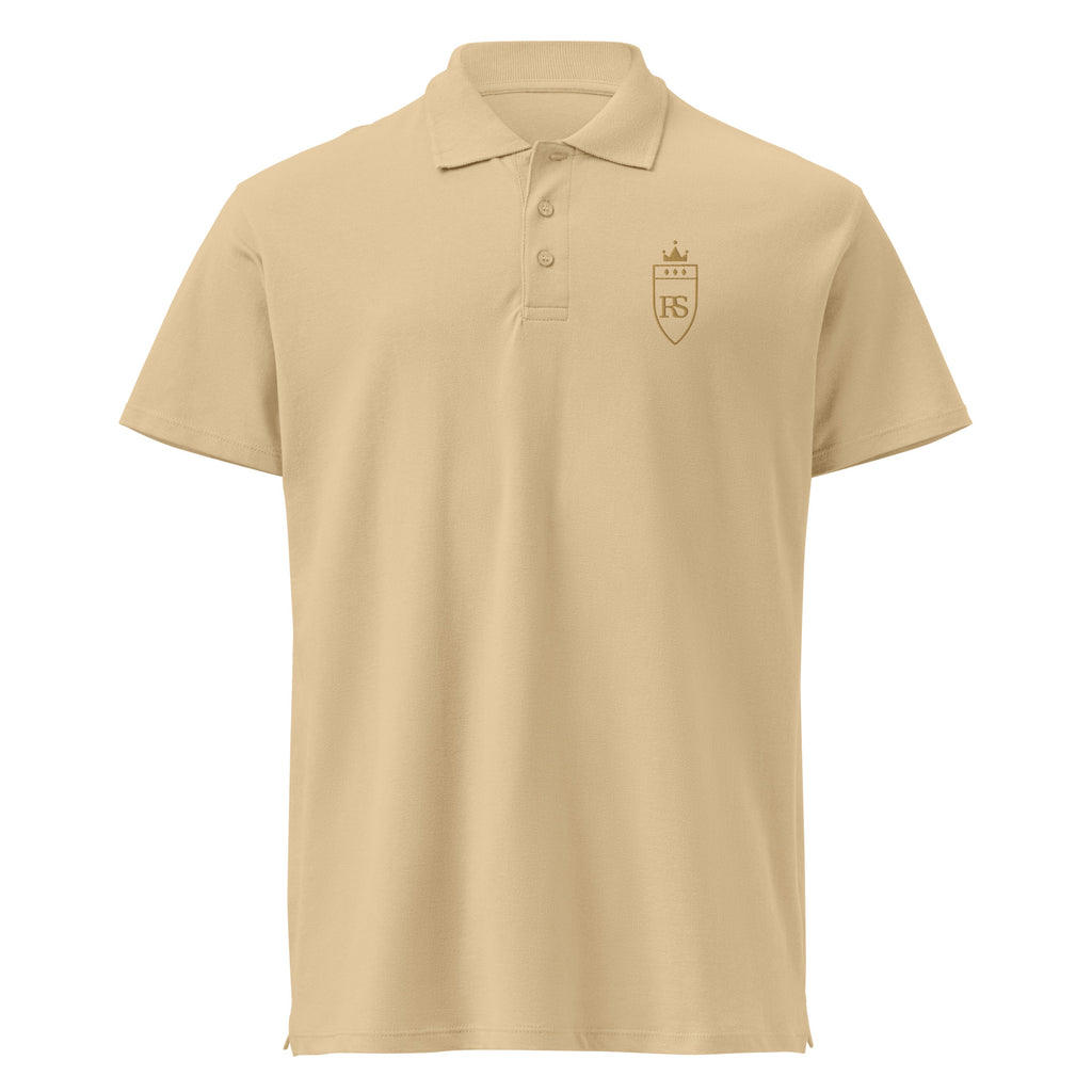 Polo piqué brodé du monogramme RS — Maison Sahari, quiet luxury