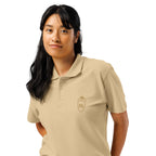 Polo piqué brodé du monogramme RS — Maison Sahari, quiet luxury