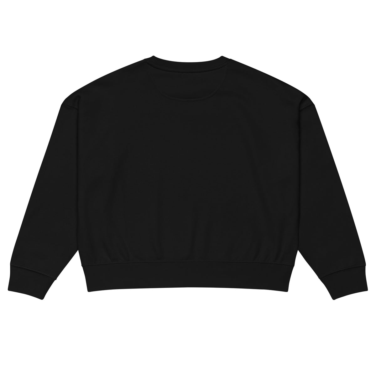 Sweat col rond femme Noir, vue de dos — Maison Sahari