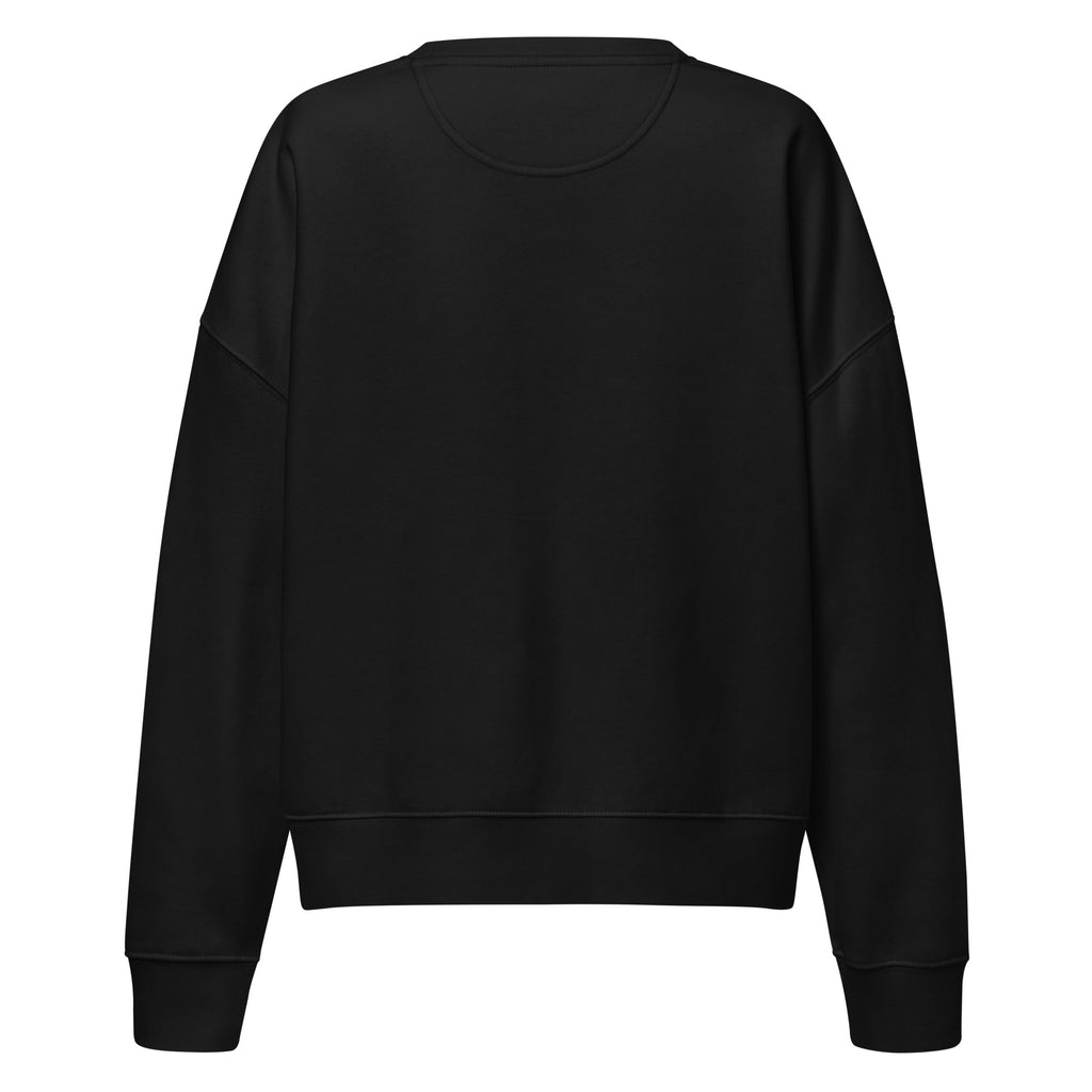 Sweat col rond femme Noir, vue de dos — Maison Sahari