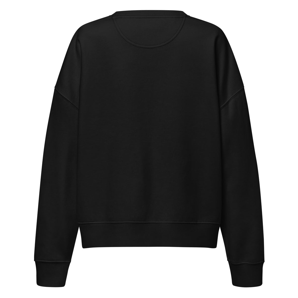 Sweat col rond femme Noir, vue de dos — Maison Sahari