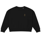 Sweat col rond femme Noir, vue de face — Maison Sahari