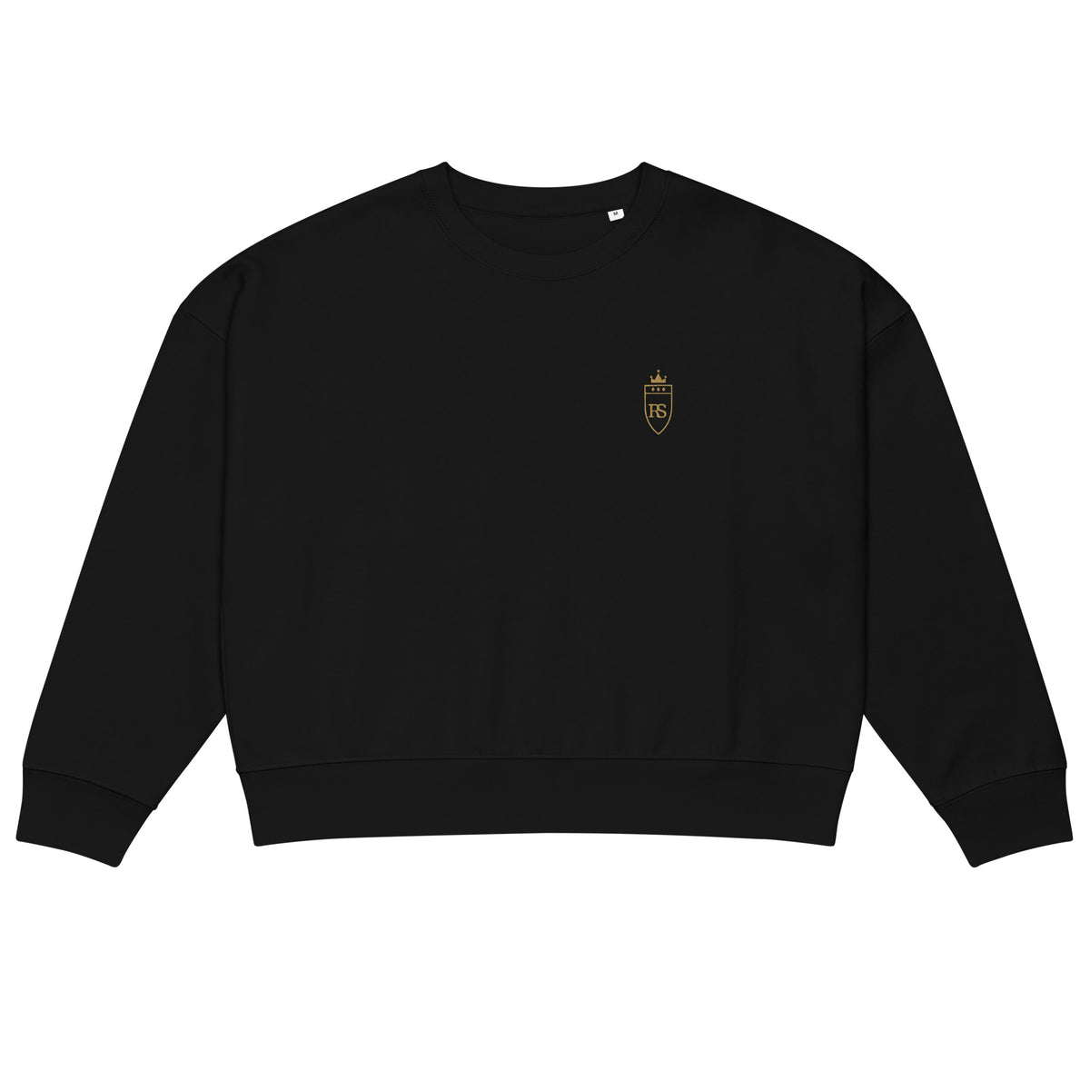 Sweat col rond femme Noir, vue de face — Maison Sahari