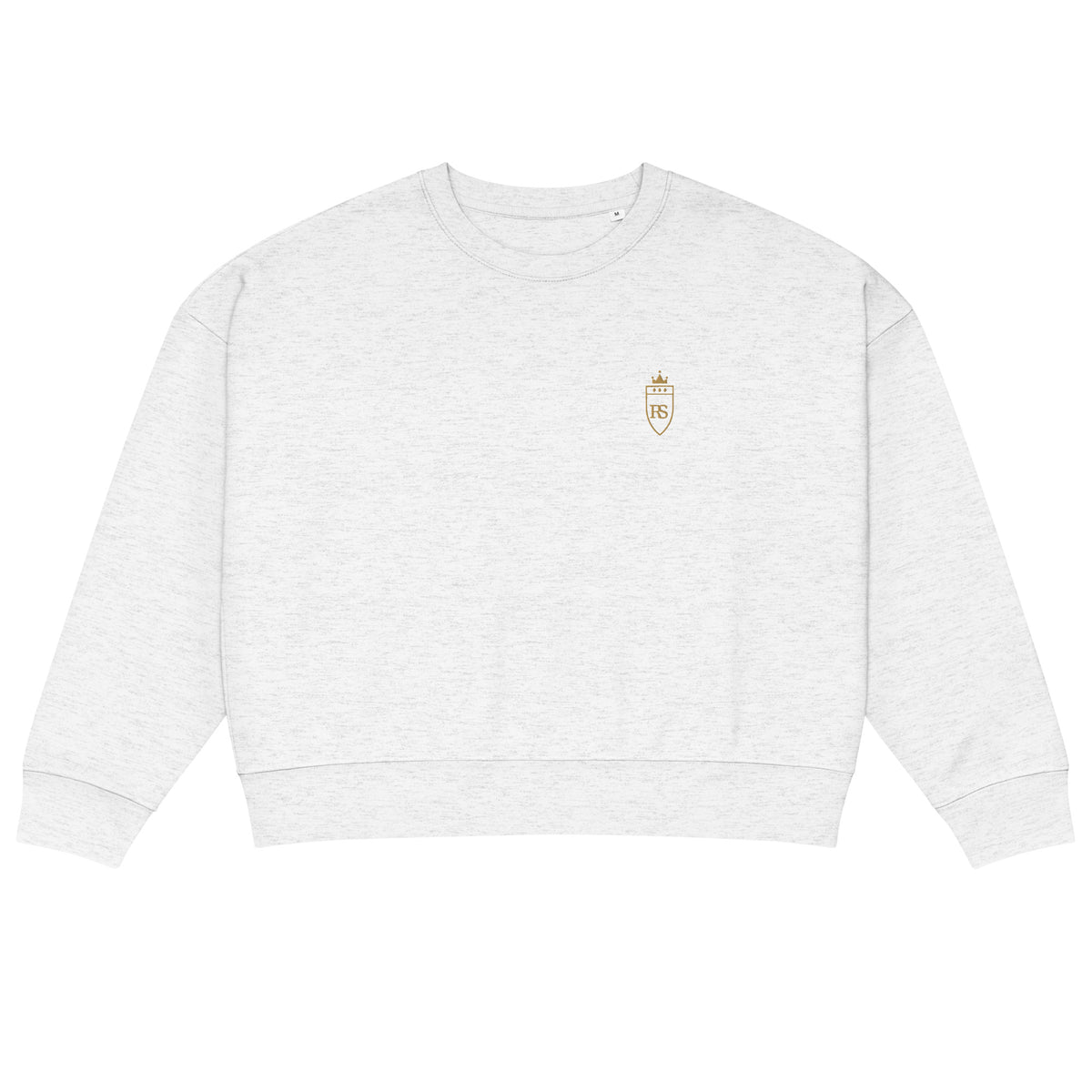 Sweat col rond femme Gris chiné clair, vue de face — Maison Sahari