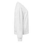 Sweat col rond femme Gris chiné clair, vue de côté — Maison Sahari