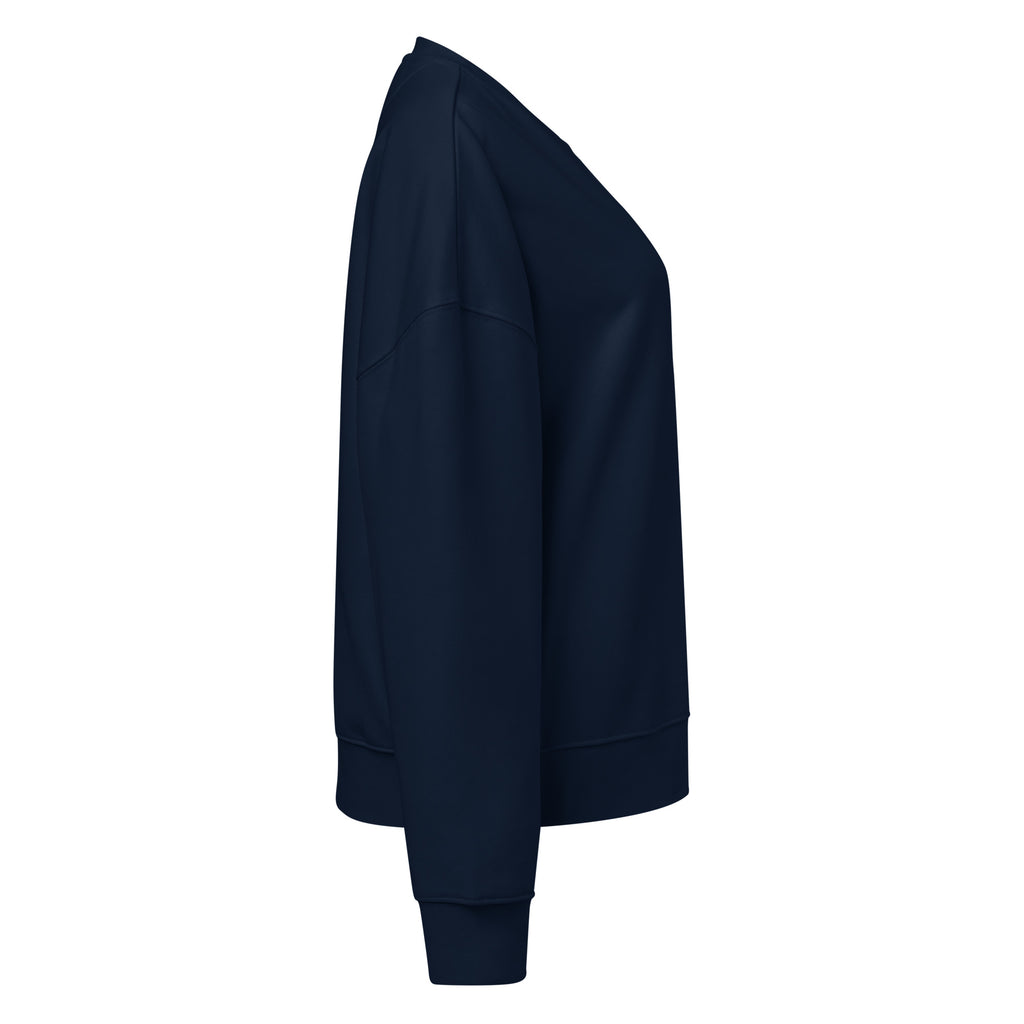 Sweat col rond femme Marine, vue de côté — Maison Sahari