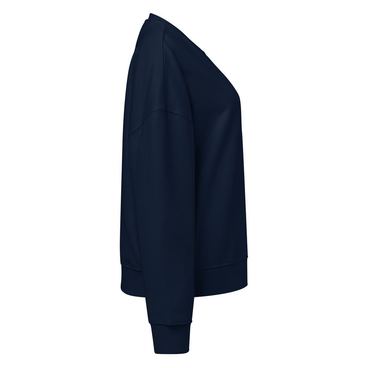 Sweat col rond femme Marine, vue de côté — Maison Sahari