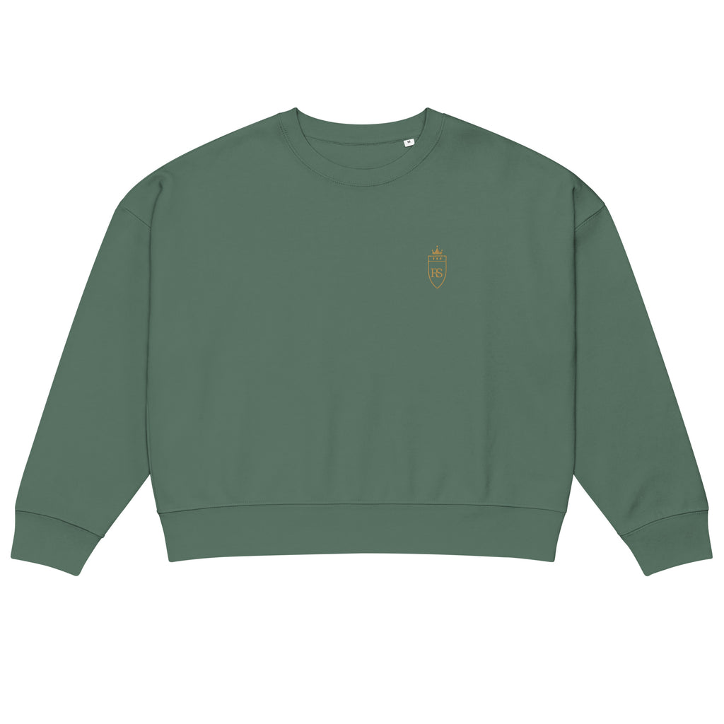 Sweat col rond femme Vert sauge, vue de face — Maison Sahari