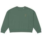 Sweat col rond femme Vert sauge, vue de face — Maison Sahari