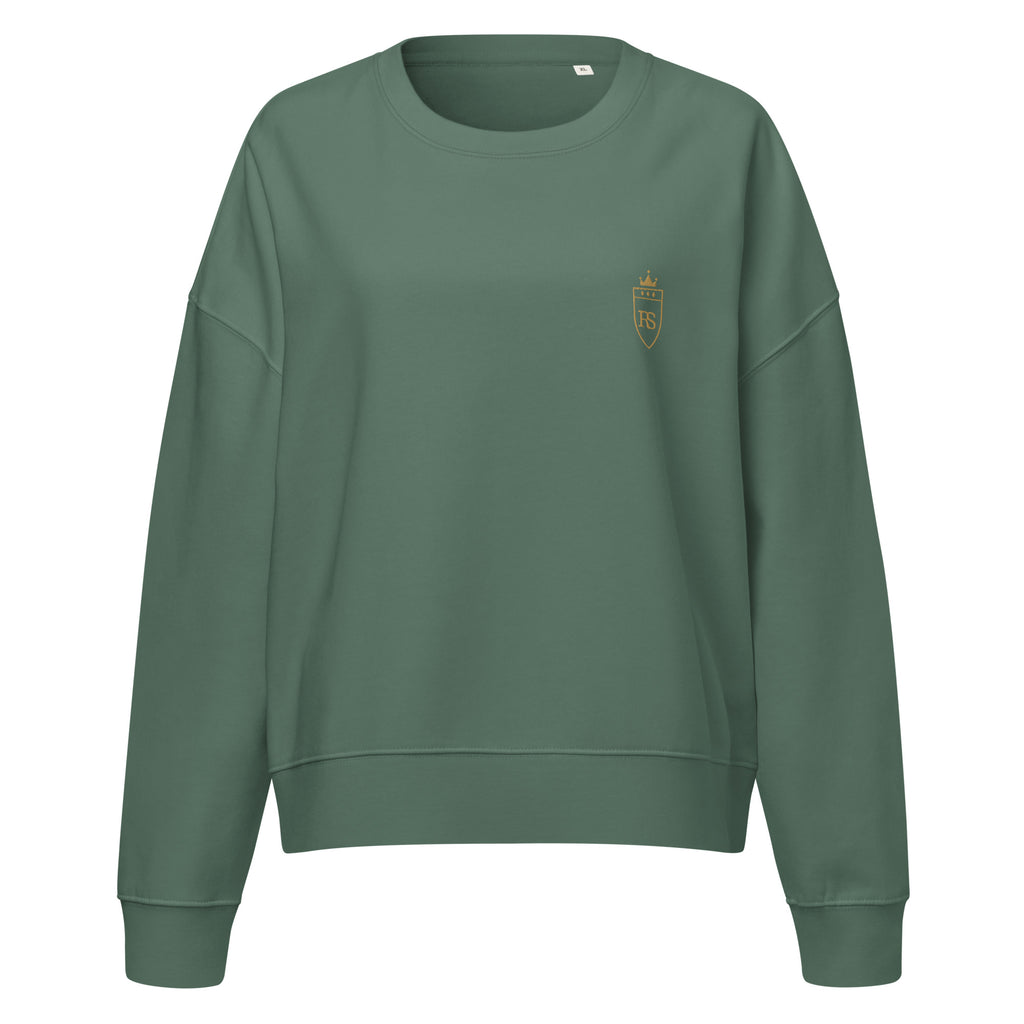 Sweat col rond femme Vert sauge, vue de face — Maison Sahari