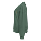 Sweat col rond femme Vert sauge, vue de côté — Maison Sahari