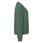 Sweat col rond femme Vert sauge, vue de côté — Maison Sahari