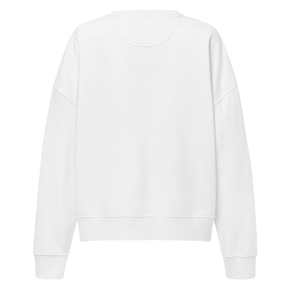 Sweat col rond femme Blanc, vue de dos — Maison Sahari