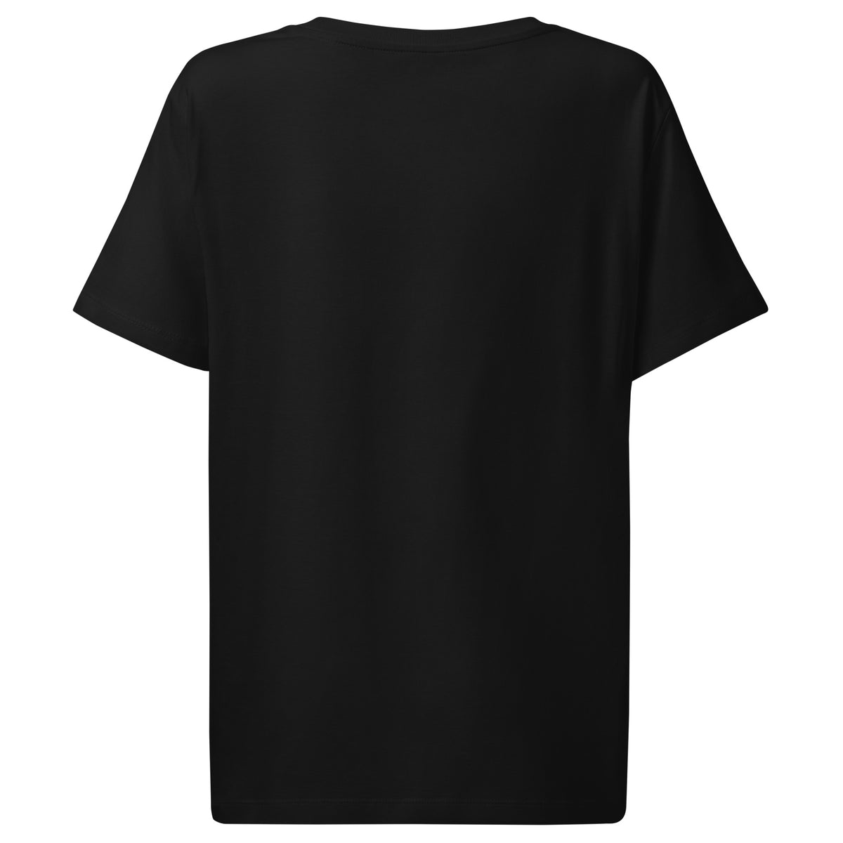 T-shirt femme col côtelé Noir, vue de dos — Maison Sahari